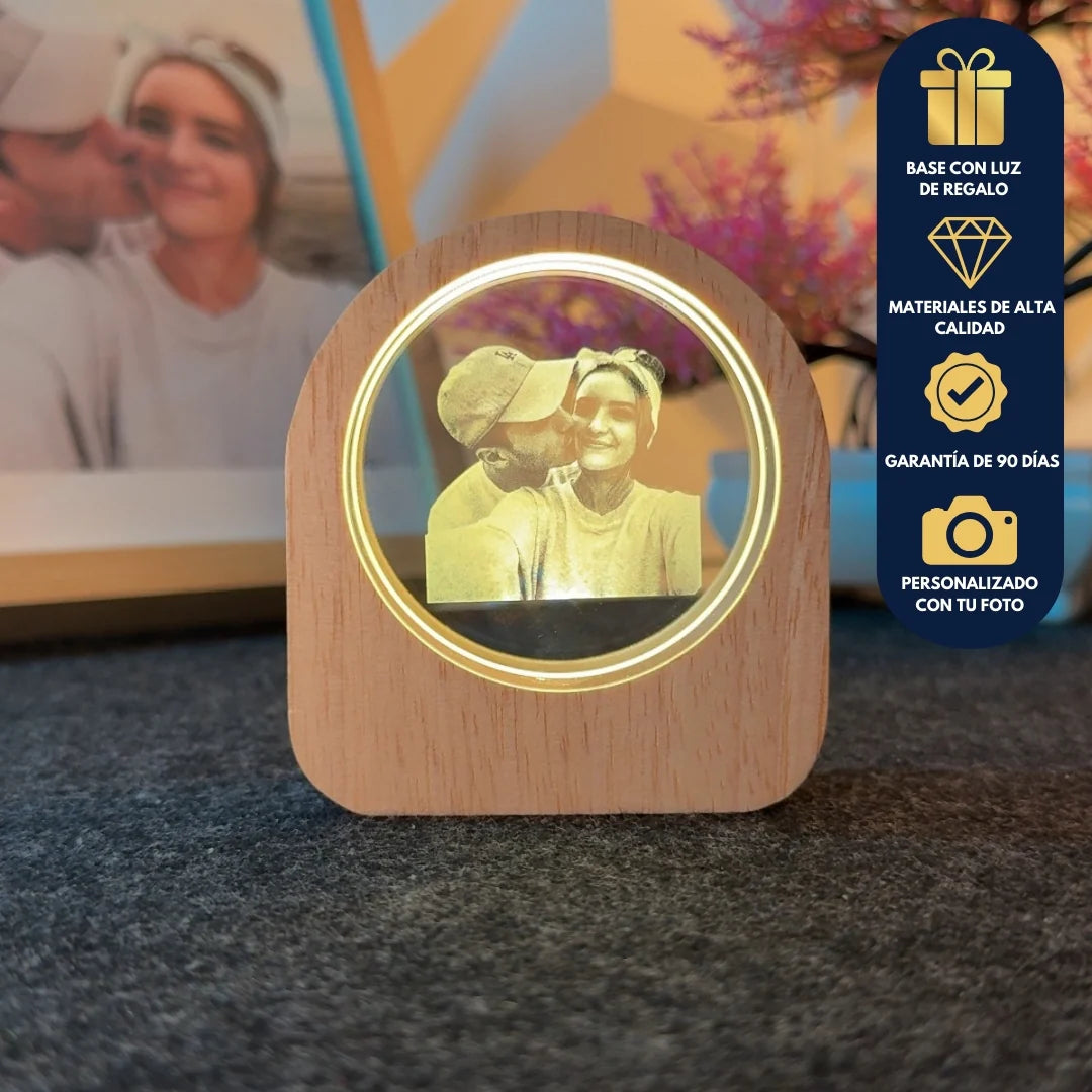 Cristal luminoso 3D personalizado